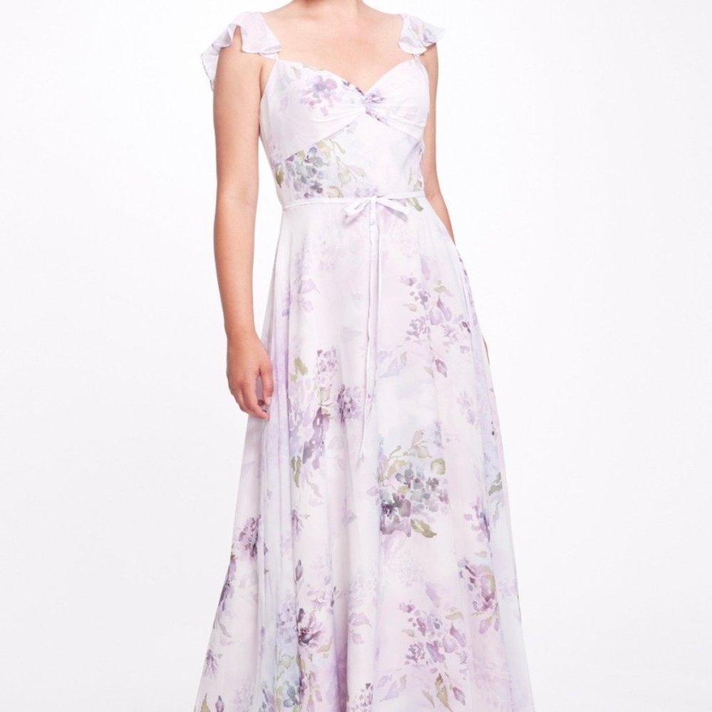 MARCHESA NAPLES PRINTED DRESS